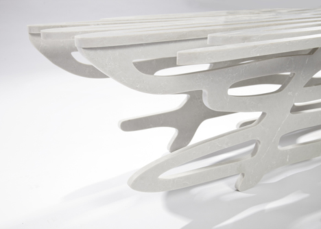 Pipapo sculpture made from artificial stone by Juergen Mayer H at Art Basel Miami Beach