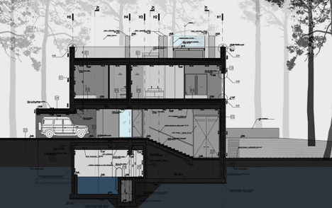 Section two of Timber-clad seaside house with a grainy concrete interior by Ultra Architects