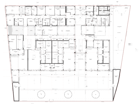 Floor plan of Timber-clad kindergarten in France by Topos Architecture