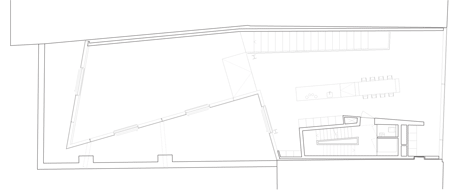 First floor plan of Wiel Arets completes a glazed house for a vintage car collector
