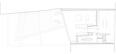 Third floor plan of Wiel Arets completes a glazed house for a vintage car collector