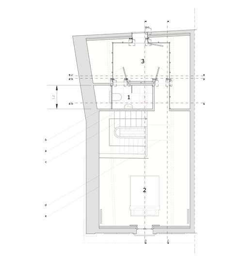 Second floor plan of Portuguese townhouse meets Alpine chalet at this renovation by Tiago do Vale Arquitectos