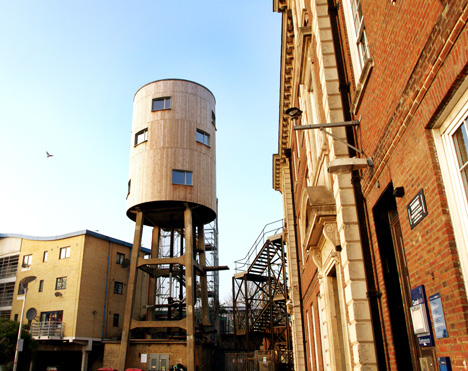 Airbnb water tower exterior
