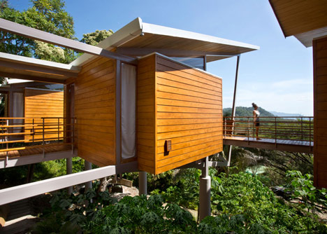 Casa Flotanta by Benjamin Garcia Saxe Architecture is raised above a forest
