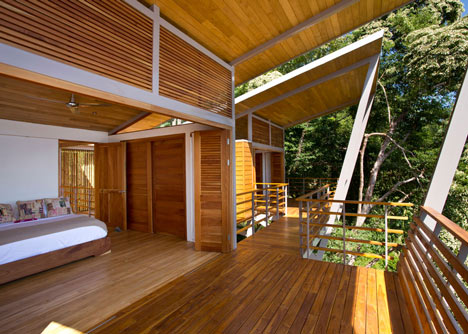 Casa Flotanta by Benjamin Garcia Saxe Architecture is raised above a forest
