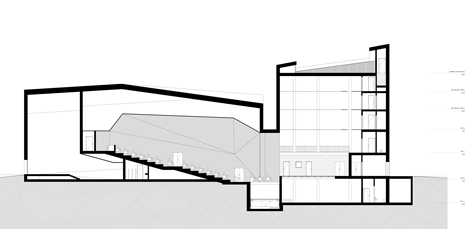 Casa das Artes bright red cultural centre by Future Architecture Thinking