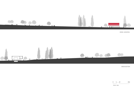 Red concrete visitor centre by Gonçalo Byrne tells the story of the Battle of Atoleiros