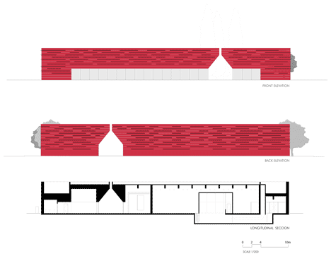 Red concrete visitor centre by Gonçalo Byrne tells the story of the Battle of Atoleiros