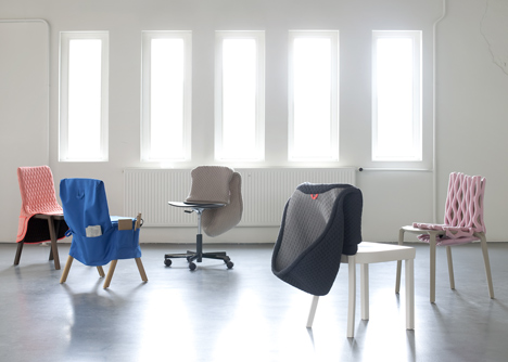 Clothing designed for chairs by Bernotat and Co