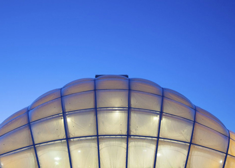 Quilted greenhouse by C. F. Moller allows adaptable light and temperature conditions