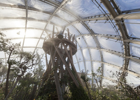 Quilted greenhouse by C. F. Moller allows adaptable light and temperature conditions