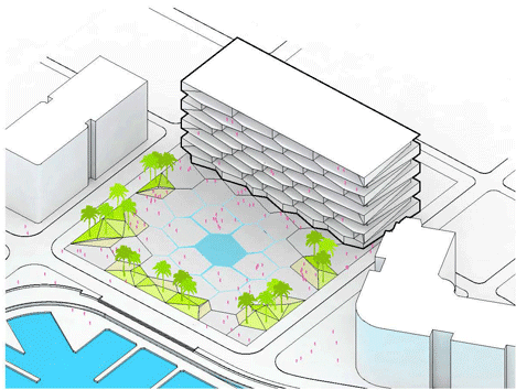 Honeycomb building by BIG