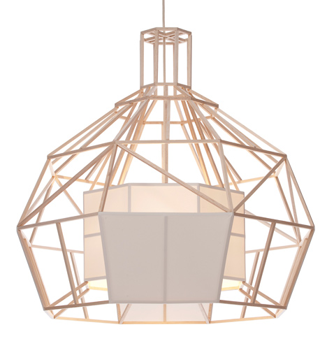 Lamp made from model glider materials by Studio Daniel for Odesi