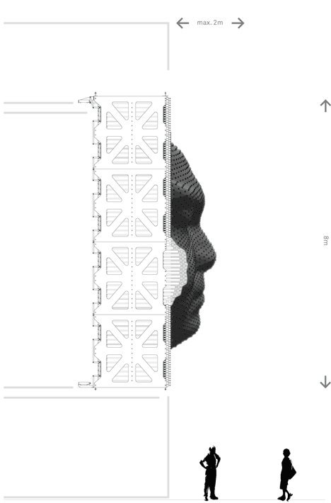 MegaFaces installation by Asif Khan