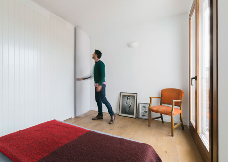 Nook Architects add patterned floor tiles and window seat to Barcelona apartment renovation
