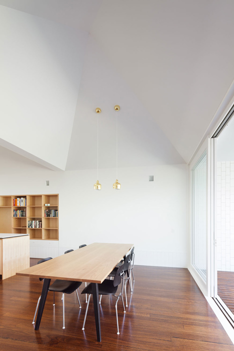 Renovated single-storey house with distorted ceiling voids by Tribe Studio