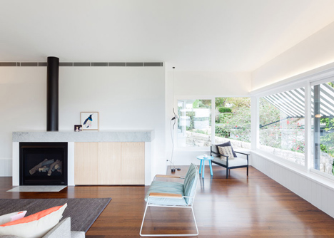 Renovated single-storey house with distorted ceiling voids by Tribe Studio
