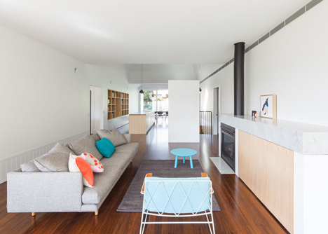 Renovated single-storey house with distorted ceiling voids by Tribe Studio