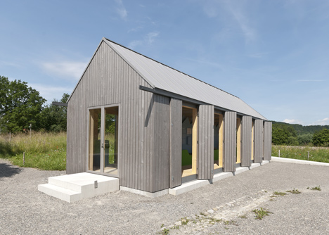 Small museum pavilion designed to resemble a rural shed by Von M