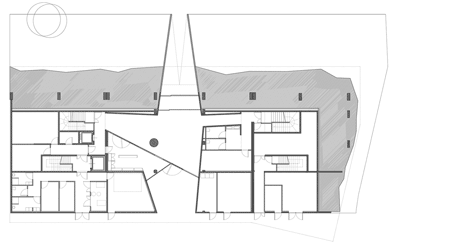 Basement plan of Student housing with a coral-inspired facade by Atelier Fernandez & Serres