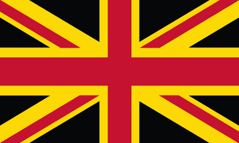 Alternative designs proposed for the union jack flag without Scotland