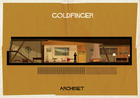 Archiset illustrated film sets by Federico Babina