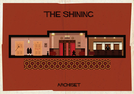 Archiset illustrated film sets by Federico Babina