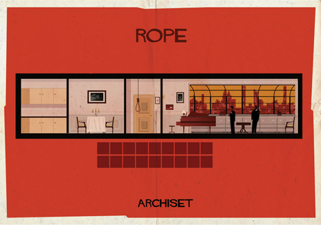 Archiset illustrated film sets by Federico Babina