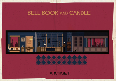 Archiset illustrated film sets by Federico Babina