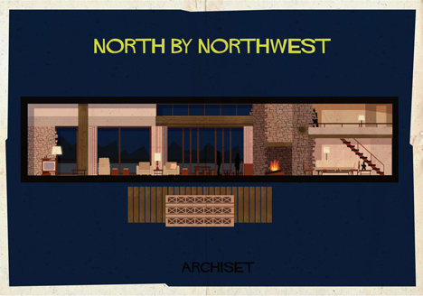 Archiset illustrated film sets by Federico Babina