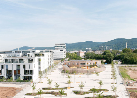 Behnisch Architektens kindergarten nestles in new Heidelberg plaza