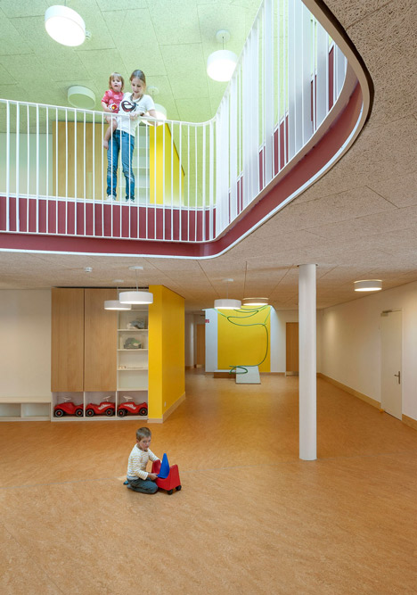 Behnisch Architektens kindergarten nestles in new Heidelberg plaza