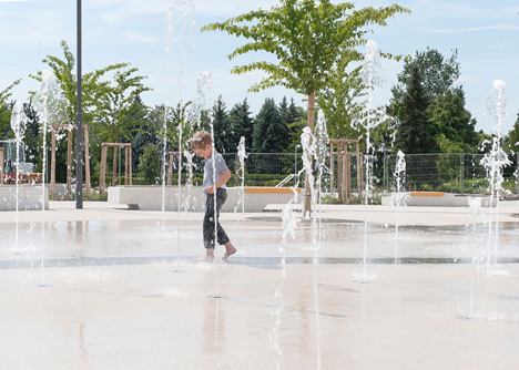 Behnisch Architektens kindergarten nestles in new Heidelberg plaza