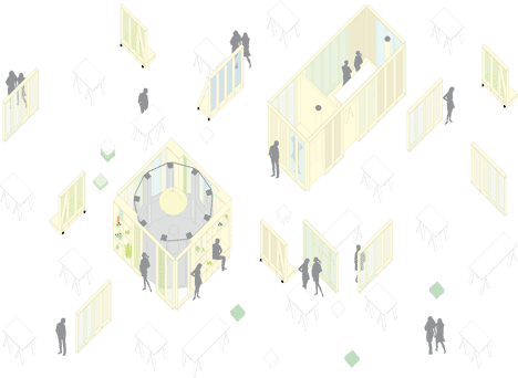 Bergen International Festival offices designed to resemble a workshop