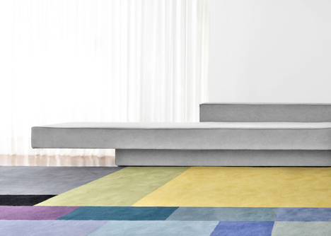 Cantilevered sofa by Paulo Kobylka
