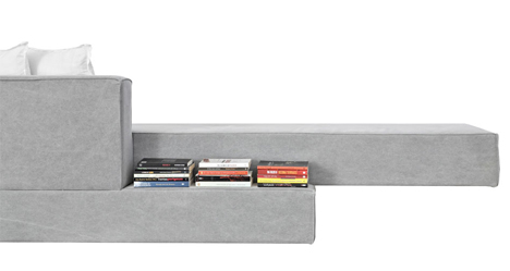 Cantilevered sofa by Paulo Kobylka