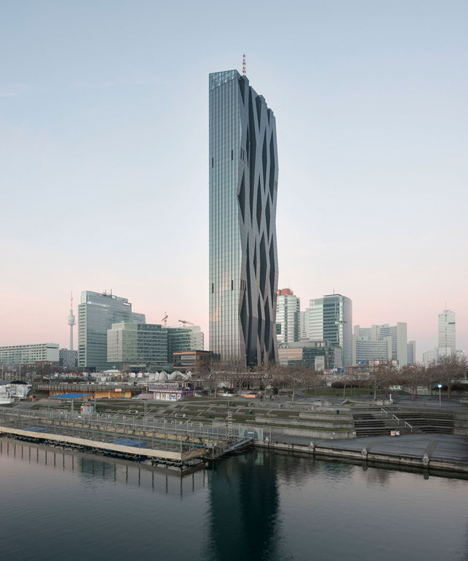 DC Tower 1 by Dominique Perrault Architecture features a faceted glass facade