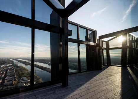 DC Tower 1 by Dominique Perrault Architecture features a faceted glass facade