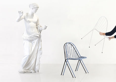 Drapee chair by Constance Guisset designed to look like draped fabric