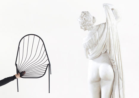 Drapee chair by Constance Guisset designed to look like draped fabric