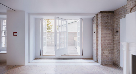 Edwardian townhouse renovation by Studio Octopi features windows in the floors