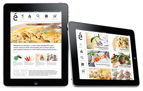 Entomo website design promotes insects as food