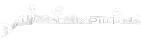 Elevation two of Hinanai Village House by Koura Architects