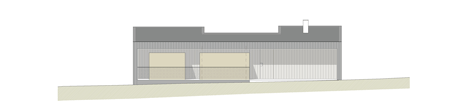 Black-painted S House by Hammerschmid Pachl Seebacher raised up on stilts