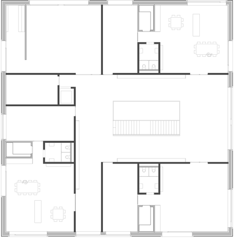 First floor plan of Kindergarten Susi-Weigel by Bernardo Bader Architects