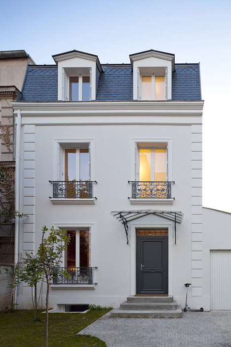 Maison a Vincennes by Atelier Zundel Cristea features glass-walled extension