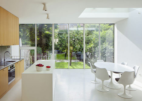 Maison a Vincennes by Atelier Zundel Cristea features glass-walled extension
