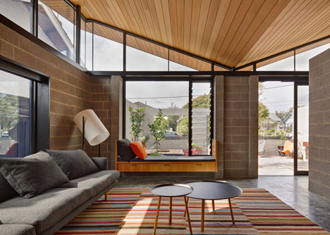 Melbourne house by MRTN Architects features courtyard with window-like apertures