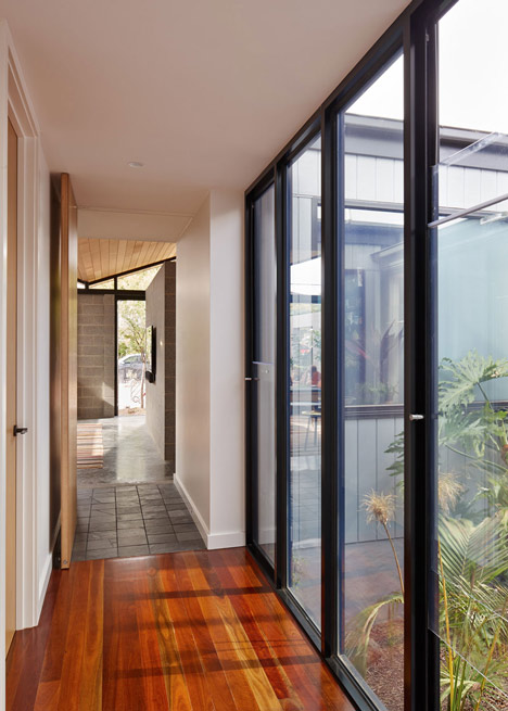 Melbourne house by MRTN Architects features courtyard with window-like apertures
