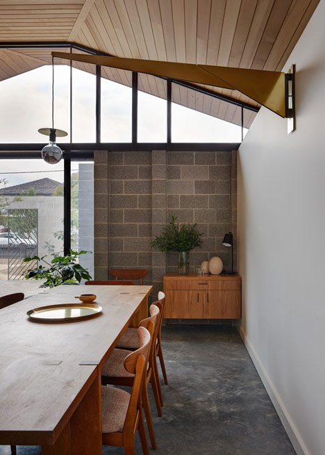 Melbourne house by MRTN Architects features courtyard with window-like apertures